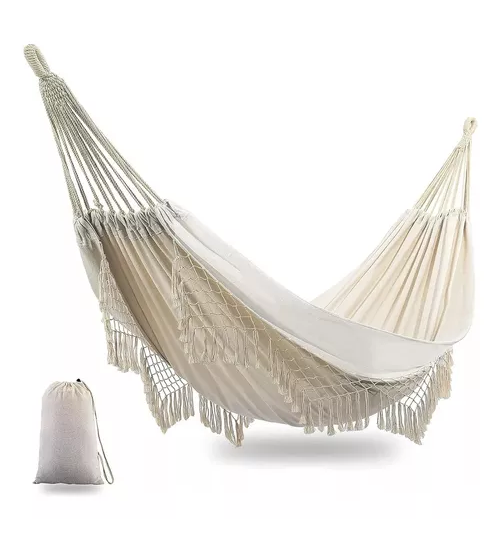 HAMACA CON BORLAS PARA EXTERIORES 150X200 CM COLUMPIOS SILLA - 2