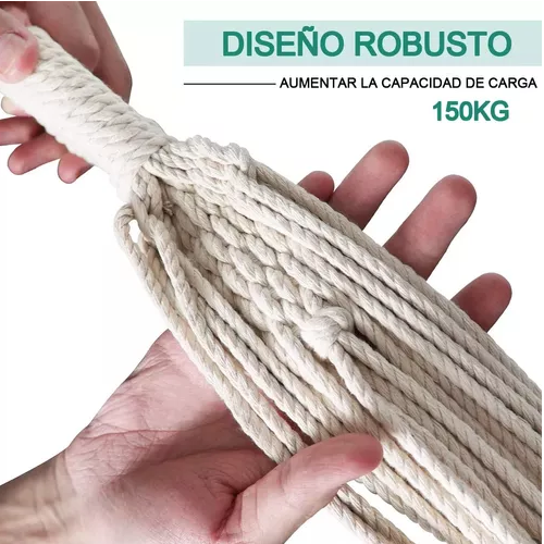 HAMACA CON BORLAS PARA EXTERIORES 150X200 CM COLUMPIOS SILLA - 3