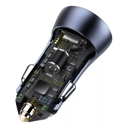 CARGADOR DOBLE USB/TIPO C 40W + CABLE TIPO C 5A 1M GRIS BASEUS - 4