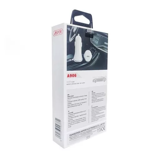 CARGADOR AUTO CARGA RÁPIDA 18W Y CABLE USB-C 3.0A EN COLOR BLANCO - 4