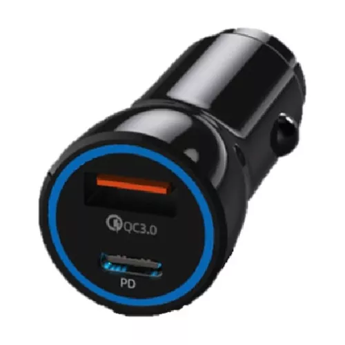 CARGADOR AUTO USB Y TIPO C 12V-24V CARGA RÁPIDA 20W MINI - 3