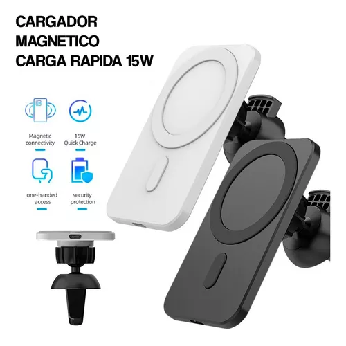 CARGADOR Y SOPORTE INALÁMBRICO PARA IPHONE MAGSAFE AUTO EN COLOR NEGRO - 3