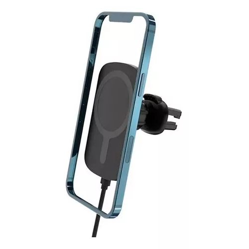 CARGADOR Y SOPORTE INALÁMBRICO PARA IPHONE MAGSAFE AUTO EN COLOR NEGRO - 5