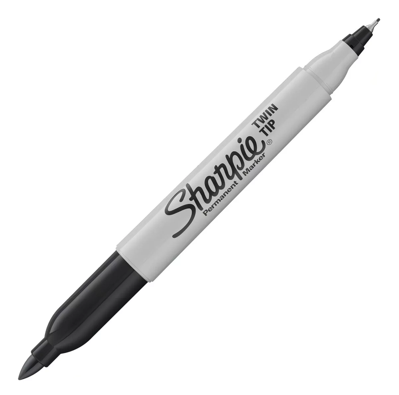 MARCADOR PERMANENTE SHARPIE DOBLE PUNTA COLOR EN COLOR NEGRO - 1