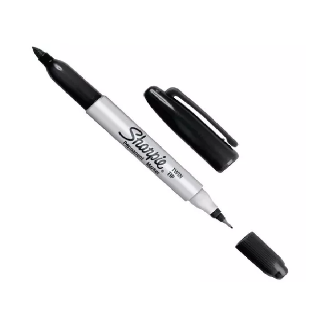 MARCADOR PERMANENTE SHARPIE DOBLE PUNTA COLOR EN COLOR NEGRO - 3