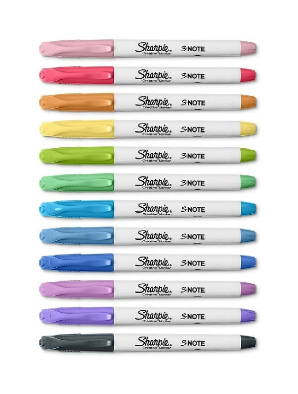MARCADOR SHARPIE S NOTE X12 MULTICOLOR - 1