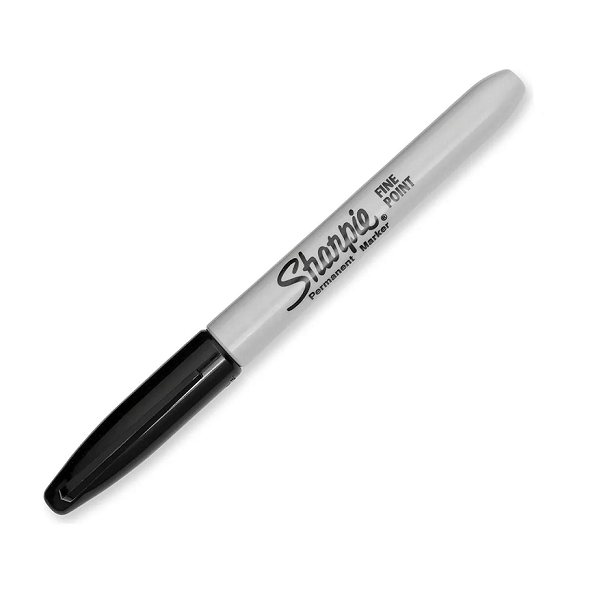 MARCADOR PERMANENTE SHARPIE PUNTA FINA CAJA X12+2 COLOR N... - 1