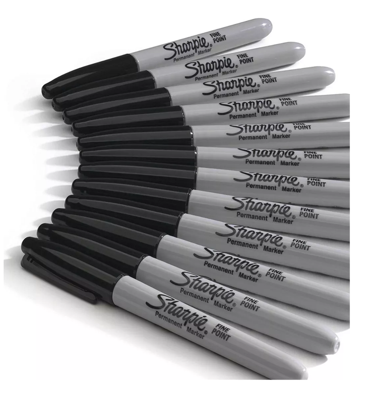 MARCADOR PERMANENTE SHARPIE PUNTA FINA CAJA X12+2 COLOR N... - 2