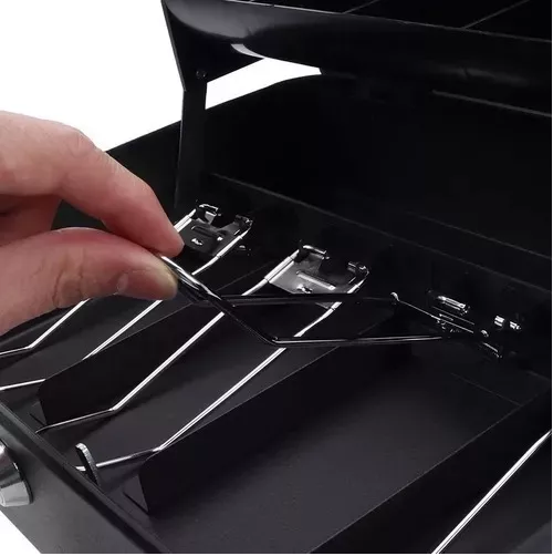CAJA ORGANIZADORA DE DINERO EN COLOR EN COLOR NEGRO CON LLAVE DE SEGURIDAD ... - 3