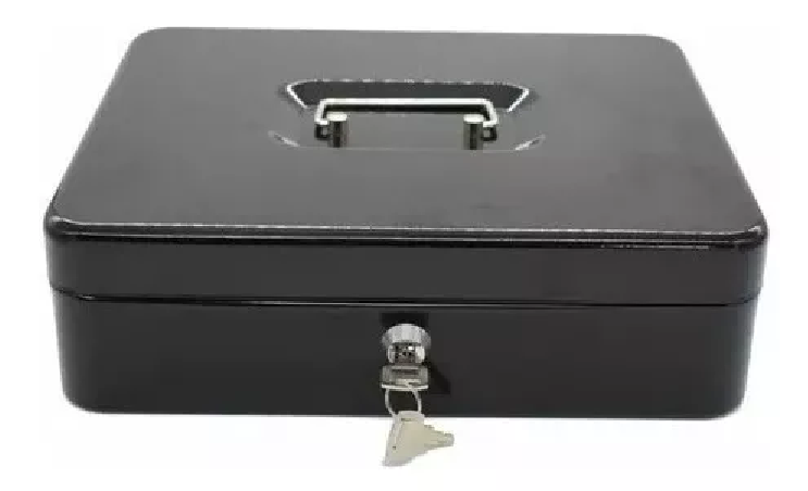 CAJA ORGANIZADORA DE DINERO EN COLOR EN COLOR NEGRO CON LLAVE DE SEGURIDAD ... - 5