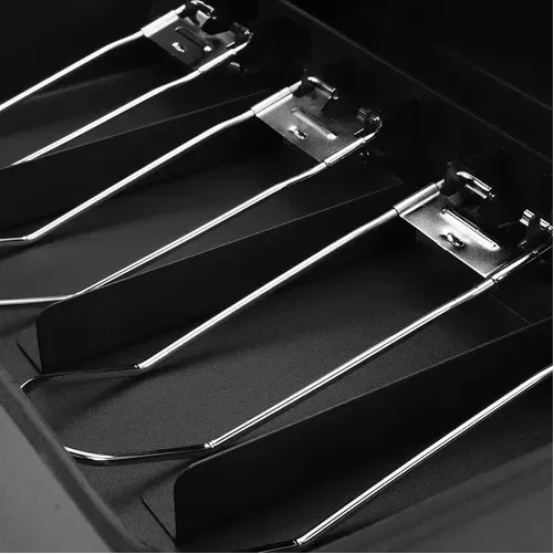 CAJA ORGANIZADORA DE DINERO EN COLOR EN COLOR NEGRO CON LLAVE DE SEGURIDAD ... - 6