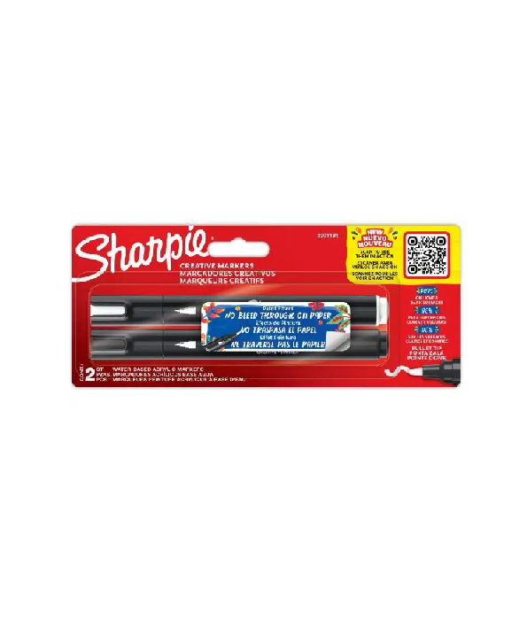 2 MARCADORES SHARPIE ACRILICOS PUNTA BALA MULTICOLOR - 1