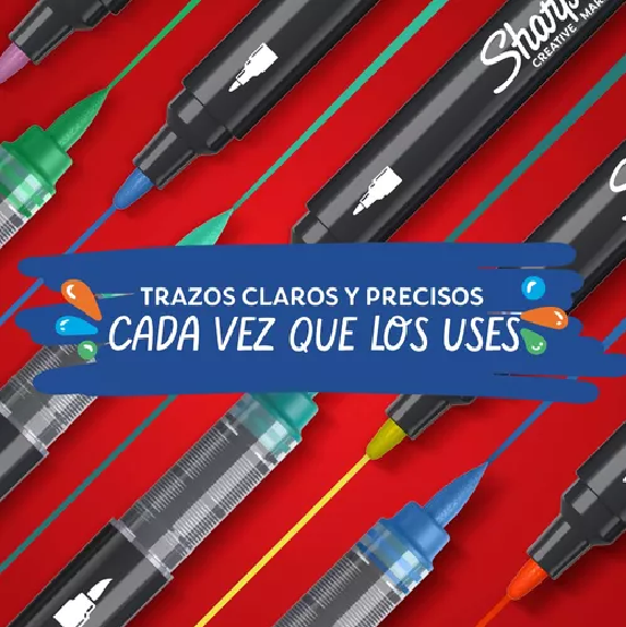 2 MARCADORES SHARPIE ACRILICOS PUNTA BALA MULTICOLOR - 4