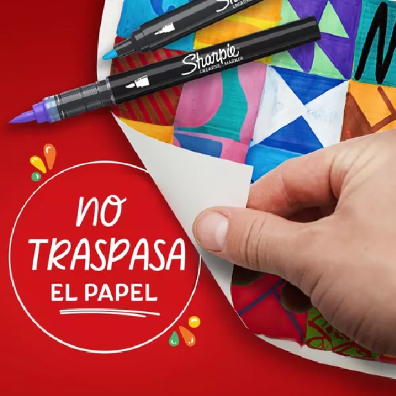 2 MARCADORES SHARPIE ACRILICOS PUNTA BALA MULTICOLOR - 6