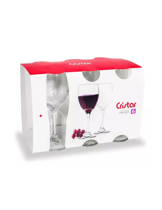 48 COPAS VINO TINTO VERSALLES 300CC CRISTAR (CAJA) - 2