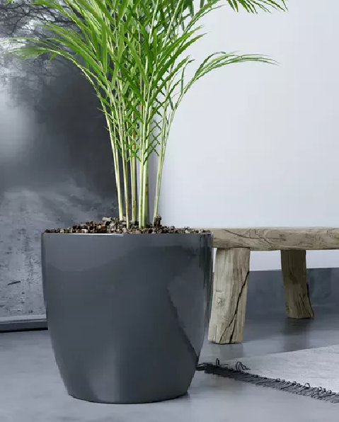 MACETEROS PLÁSTICO 20X22CM AMALFI PACK 2 UNIDADES 5.3L NEGRO - 4