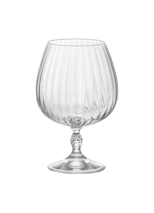 SET 6 COPAS BRANDY COGNAC CRISTAL BORMIOLI ROCCO PREMIUM TRANSPARENTE - 1