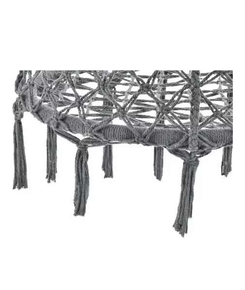 SILLA HAMACA COLGANTE PARA TERRAZA O JARDÍN COLOR GRIS - 3
