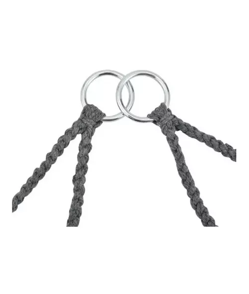 SILLA HAMACA COLGANTE PARA TERRAZA O JARDÍN COLOR GRIS - 4