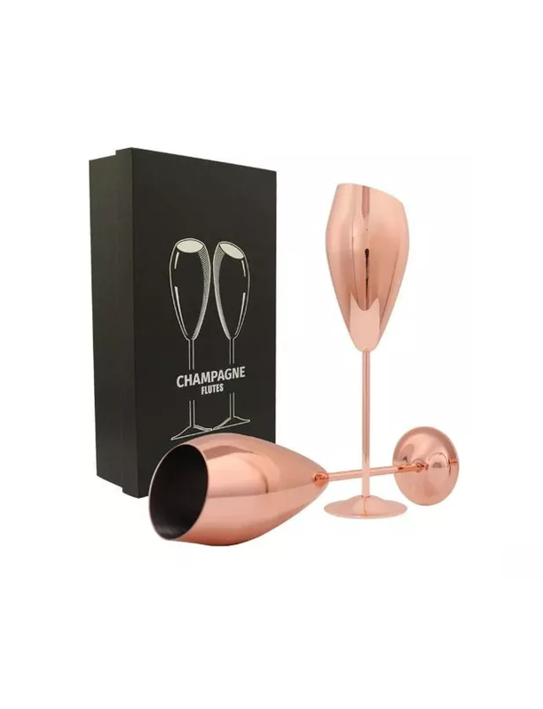 2 COPAS CHAMPAGNE COBRE PREMIUM COCTEL 215ML - 2
