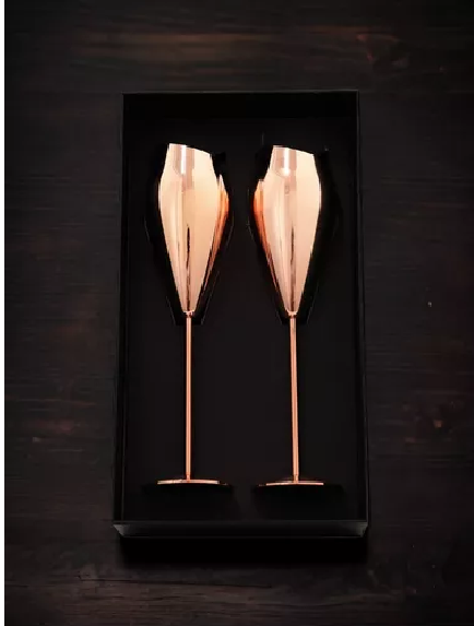 2 COPAS CHAMPAGNE COBRE PREMIUM COCTEL 215ML - 3