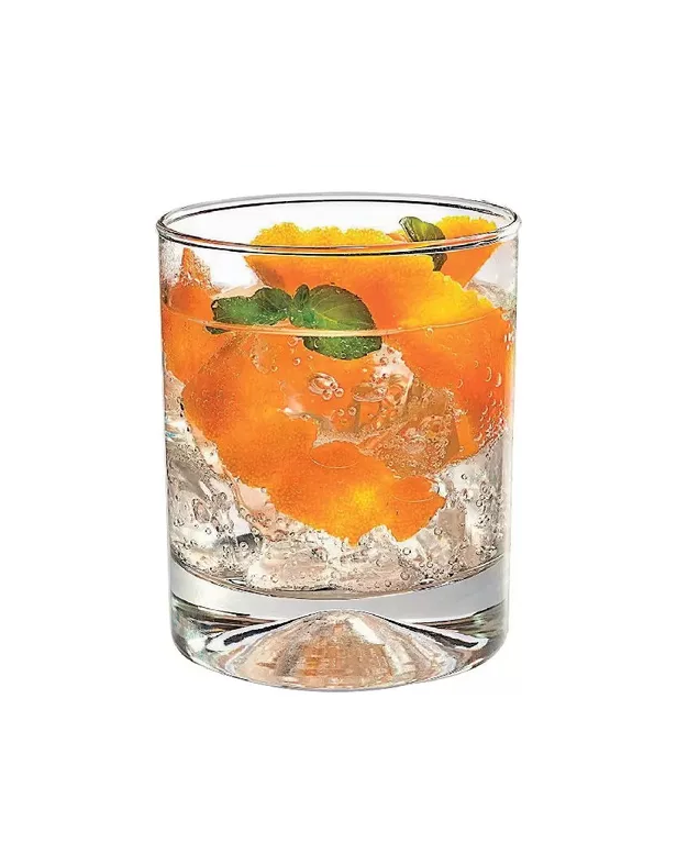 SET 6 VASOS WHISKY MANHATTAN BAJO CRISTAR VIDRIO - 2