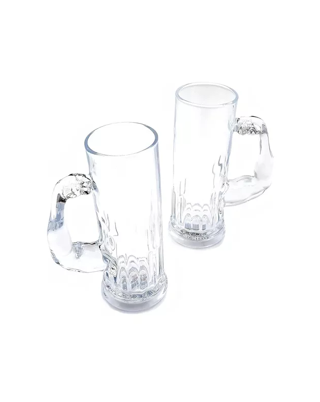 VASOS CERVECEROS SET 2 PIEZAS SHOP 550ML VIDRIO BLANCO - 1