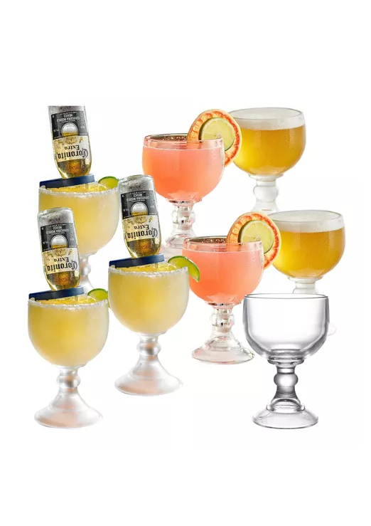 SET 12 COPAS CHABELAS 500CC VIDRIO RESTOBAR - 4