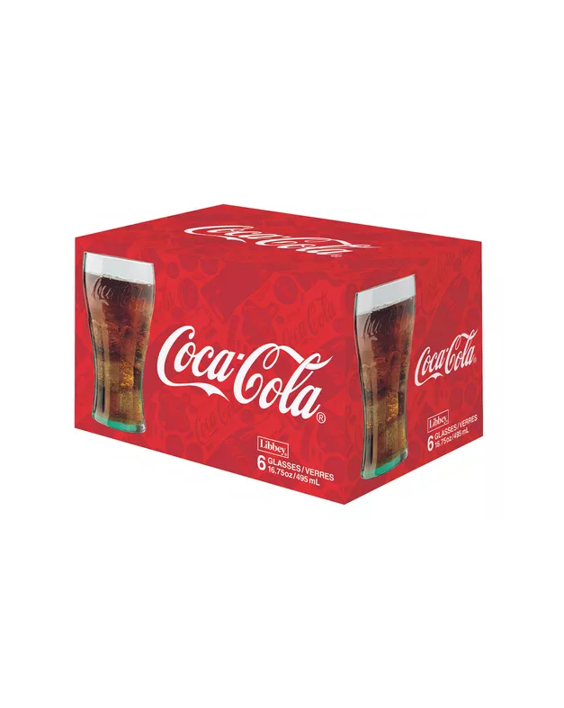 SET 6 VASOS DISEÑO COCA COLA 495ML AGUA - 3