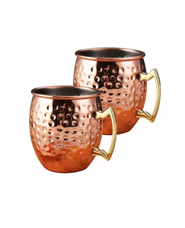 TAZA COBRE JUEGO 2 VASOS MOSCOW MULE COCKTAIL 500ML - 1