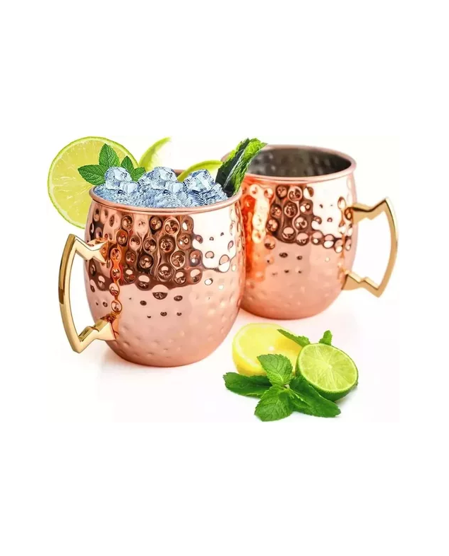 TAZA COBRE JUEGO 2 VASOS MOSCOW MULE COCKTAIL 500ML - 2