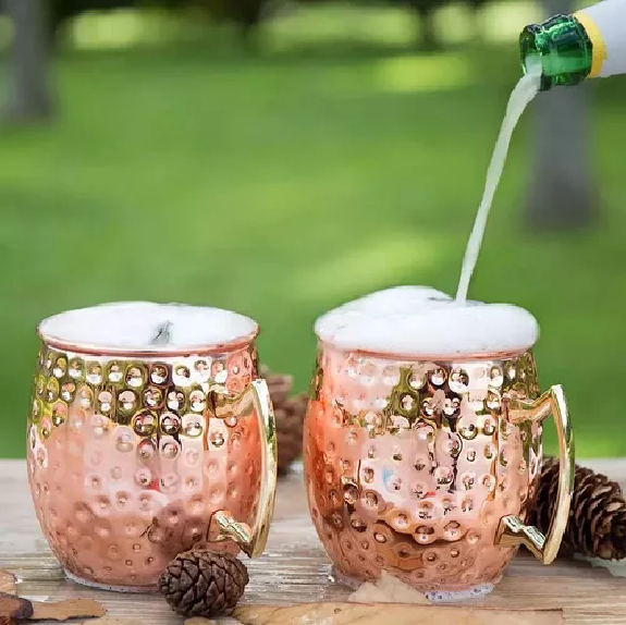 TAZA COBRE JUEGO 2 VASOS MOSCOW MULE COCKTAIL 500ML - 5