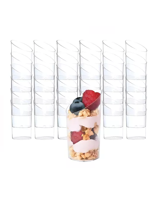 PACK 200 VASOS PLÁSTICOS SHOT POSTRES POCILLOS DESECHABLES 60ML - 3