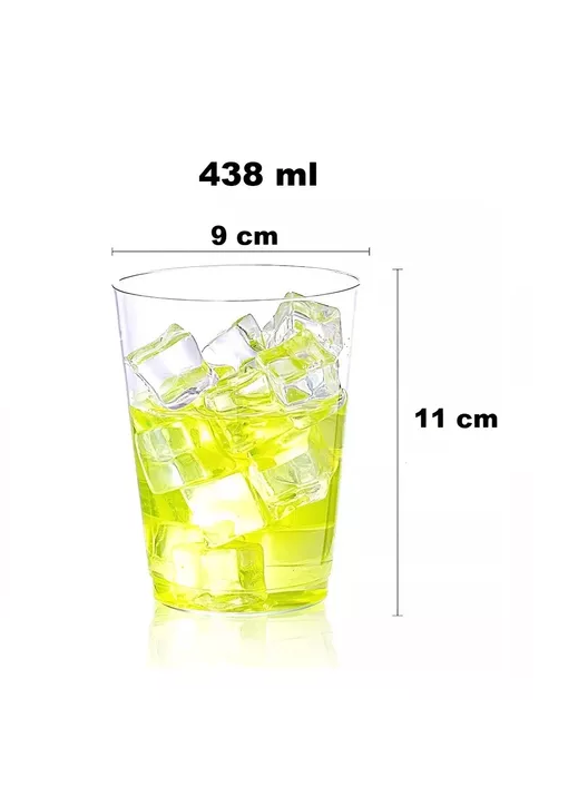 SET 100 VASOS DESECHABLES PLÁSTICO 438ML TRANSPARENTE - 2