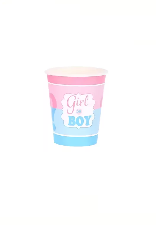 PACK 16 VASOS DESECHABLES DECORACIÓN REVELACIÓN GÉNERO 250ML - 1