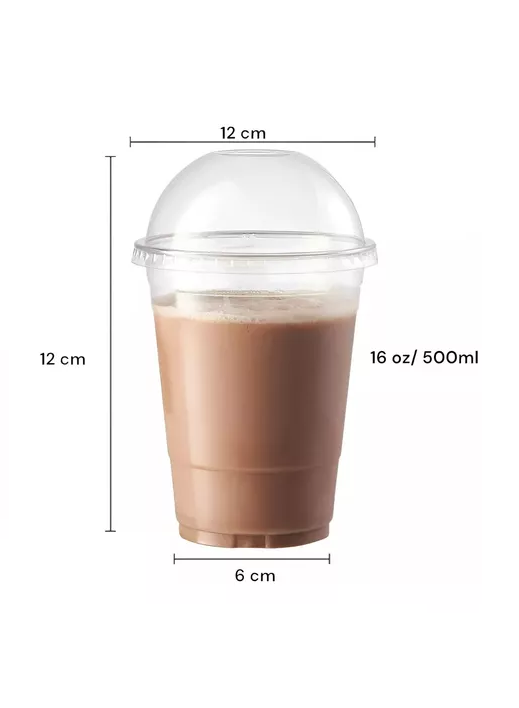 200 VASOS DESECHABLES TAPA DOMO 16OZ - 3