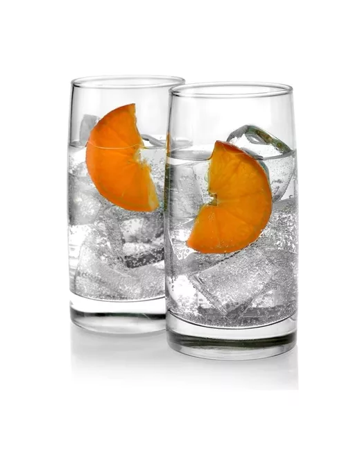SET 6 VASOS ALTOS 388CC TOLEDO VIDRIO CRISTAR MOJITOS BEBIDA TRANSPARENTE - 2