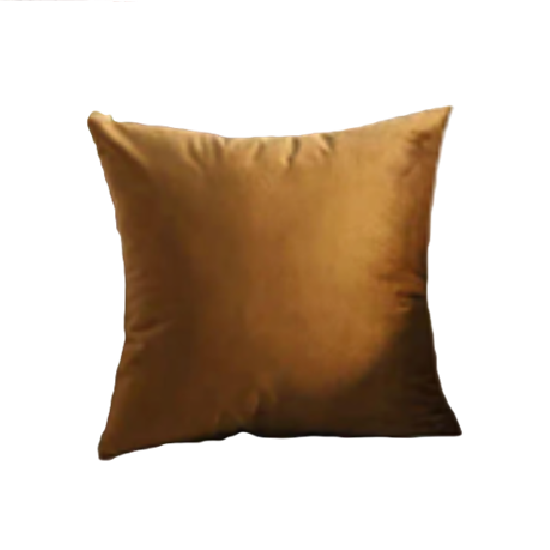 FUNDA PARA COJÍN VELVET TERCIOPELO LISO EN VARIEDAD DE COLORES - BRONCE - 1