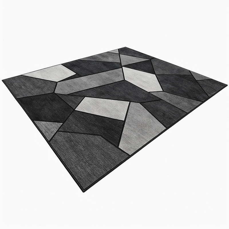 ALFOMBRA GRANDE 150X200 CM PARA DORMITORIO O LIVING MODELO CÍRCULO FLORES - 1