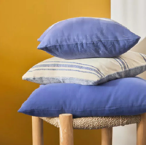 FUNDA COJÍN BARI 60X60 CM AZUL - 4