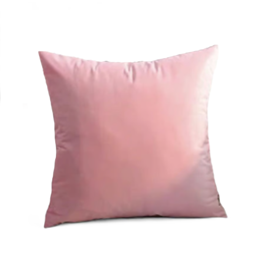 FUNDA PARA COJÍN VELVET TERCIOPELO LISO EN VARIEDAD DE COLORES - ROSADO - 1