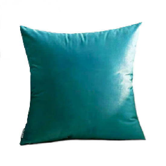 FUNDA PARA COJÍN VELVET TERCIOPELO LISO EN VARIEDAD DE COLORES - TURQUESA - 1