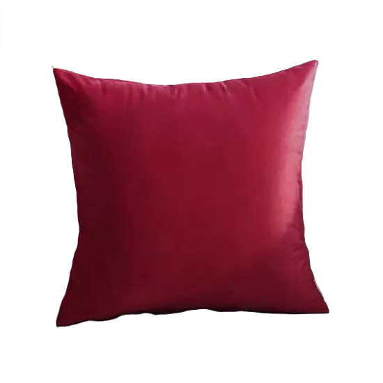 FUNDA PARA COJÍN VELVET TERCIOPELO LISO EN VARIEDAD DE COLORES - EN COLOR ROJO - 1