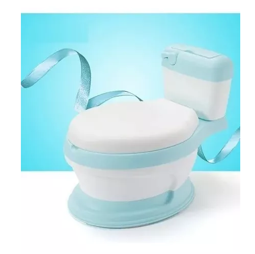 PELELA INODORO PORTÁTIL PARA ENTRENAMIENTO DE NIÑOS PEQUEÑOS, COLOR AZUL - 6