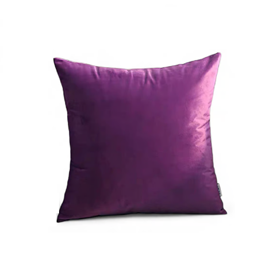 FUNDA PARA COJÍN VELVET TERCIOPELO LISO EN VARIEDAD DE COLORES - MORADO - 1
