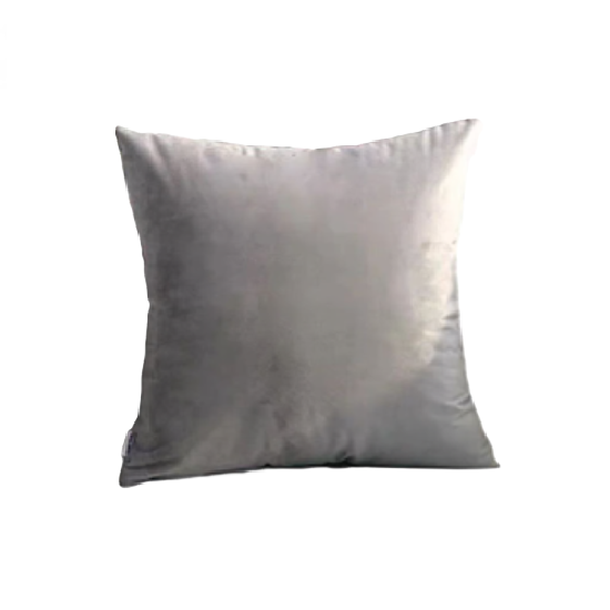 FUNDA PARA COJÍN VELVET TERCIOPELO LISO EN VARIEDAD DE COLORES - GRIS - 1