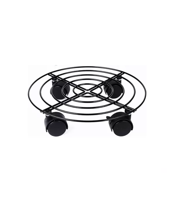 2 SOPORTES BASE PARA MACETA DE METAL CON RUEDAS - 1