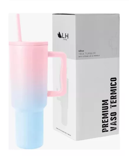 VASO TÉRMICO MUG, 1200 LT, ACERO INOXIDABLE, PINK BLUE - 2