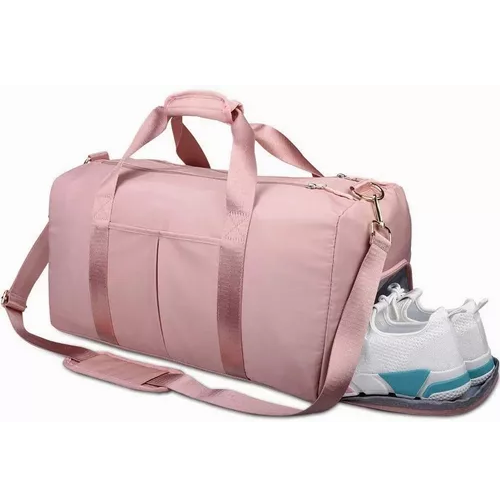 BOLSA DE GRAN CAPACIDAD PARA VIAJES Y DEPORTES, COLOR ROSADO - 1