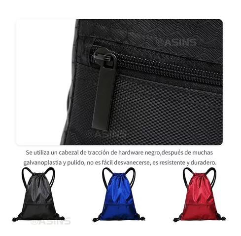 BOLSO TIPO MORRAL DEPORTIVO A PRUEBA DE AGUA CON CIERRE EN COLOR ROJO - 8